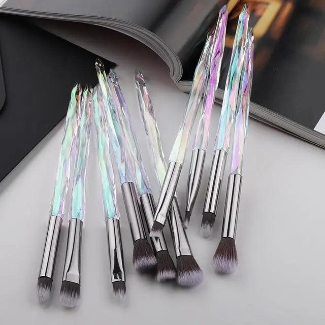 Cosmic Color Crystal Makeup Brush Set