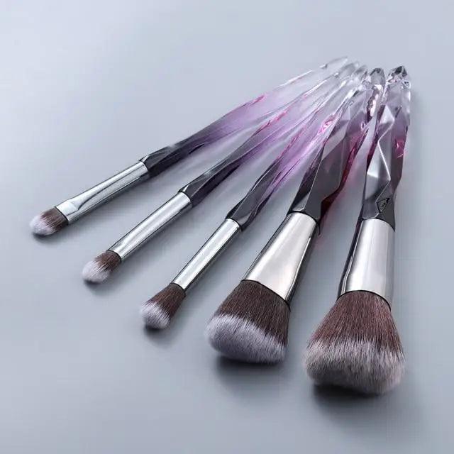 Cosmic Color Crystal Makeup Brush Set