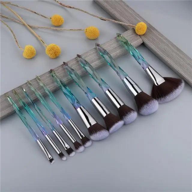 Cosmic Color Crystal Makeup Brush Set
