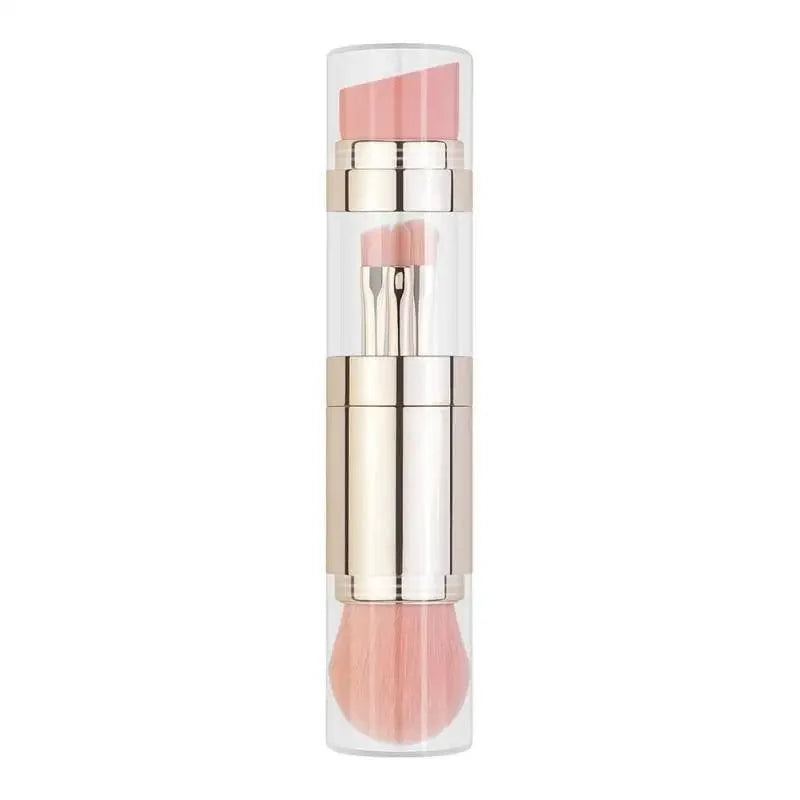 New Vintage Style 4 In 1 Makeup Brushes For Foundation, Eyebrow Shadow, Eyeliner Blush Powder, Brush Cosmetic And Concealer Professional Makeup Brush