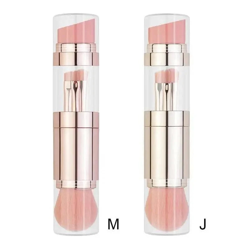 New Vintage Style 4 In 1 Makeup Brushes For Foundation, Eyebrow Shadow, Eyeliner Blush Powder, Brush Cosmetic And Concealer Professional Makeup Brush