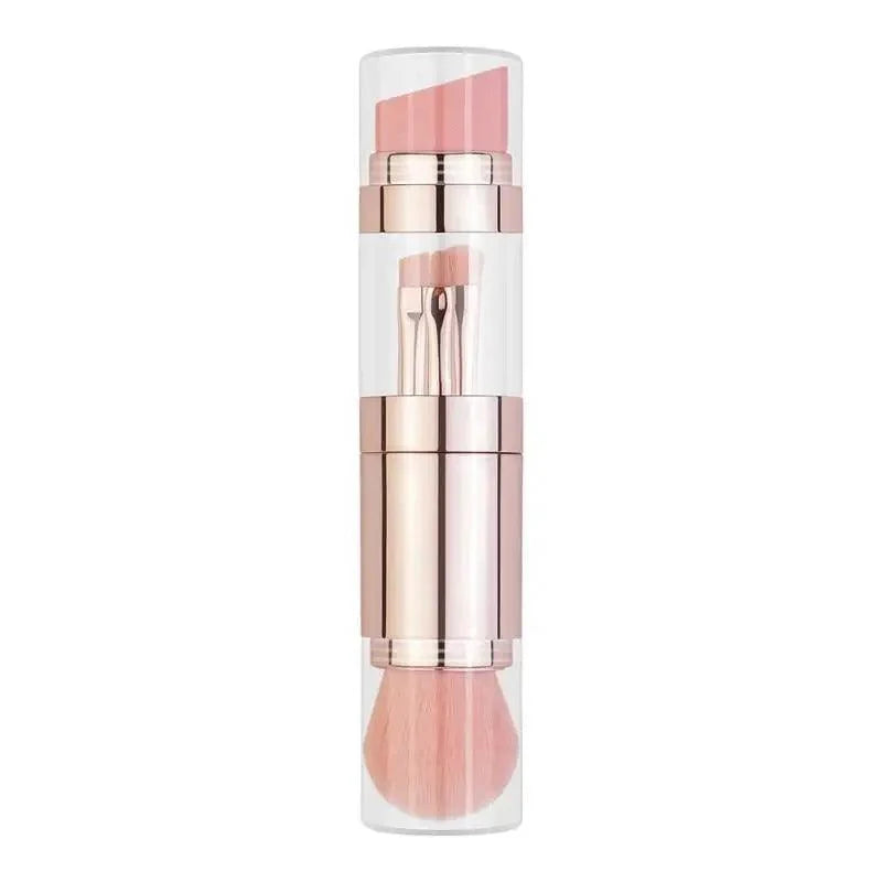 New Vintage Style 4 In 1 Makeup Brushes For Foundation, Eyebrow Shadow, Eyeliner Blush Powder, Brush Cosmetic And Concealer Professional Makeup Brush
