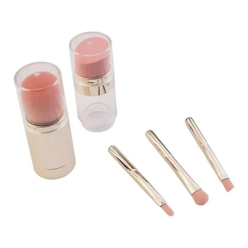 New Vintage Style 4 In 1 Makeup Brushes For Foundation, Eyebrow Shadow, Eyeliner Blush Powder, Brush Cosmetic And Concealer Professional Makeup Brush