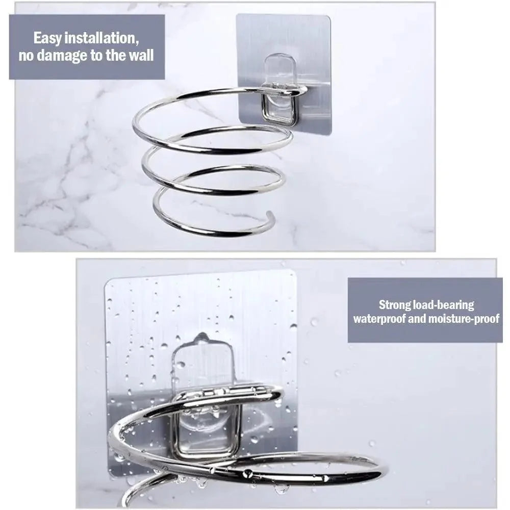 Wall-Mounted Hair Dryer Holder
